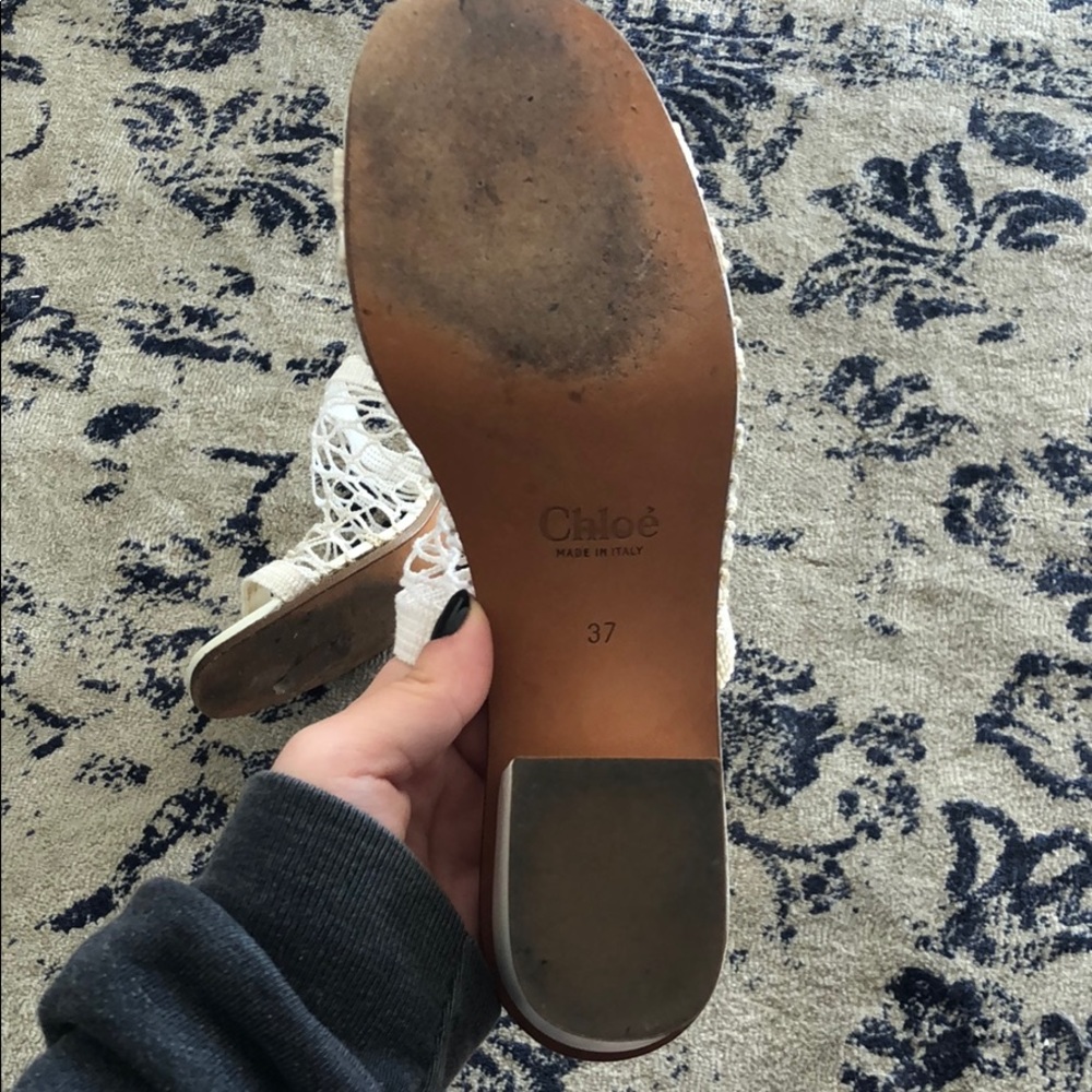 chloe white mesh lucy sandals - Picture 6 of 8